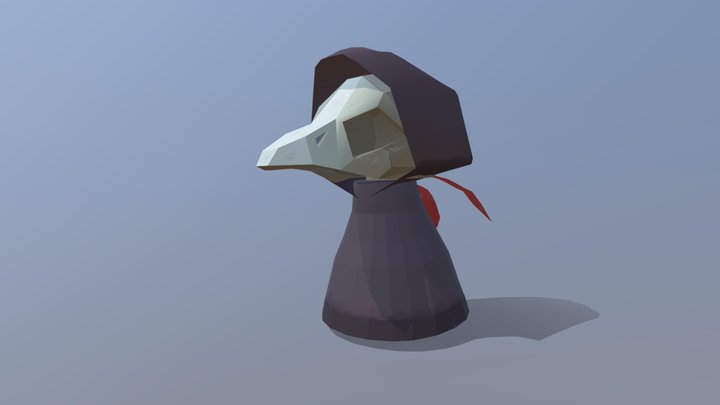 Low Poly Crow NPC 3D Model