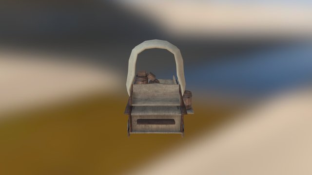 Wagon With Textures 3D Model