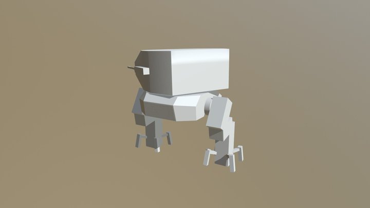 Mech Looking Around Animation 3D Model