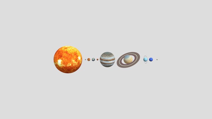 Solar system 3D Model