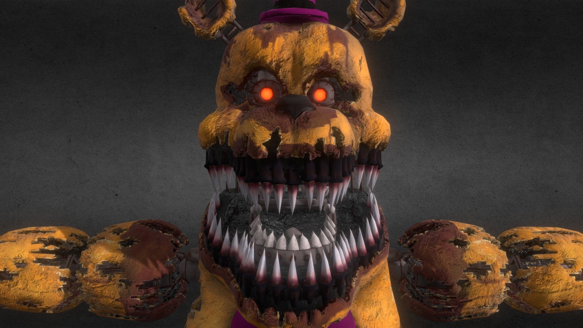 Nightmare Fredbear (FNaF HW) - Download Free 3D model by Captain Allen ...