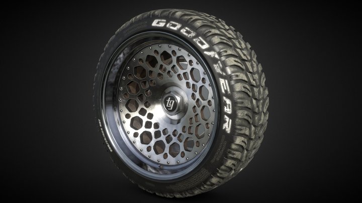 Wheel TG 24" for SUV 3D Model
