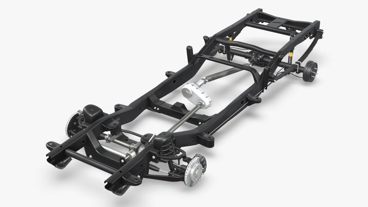 PICKUP TRUCK CHASSIS 4WD IFS 3D Model