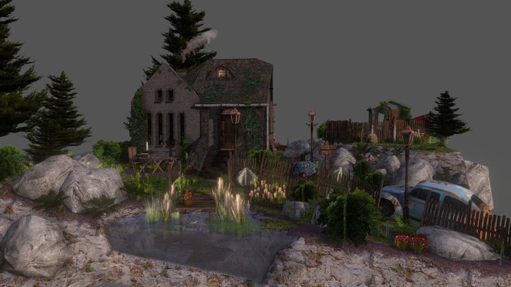 DAE - Diorama - Grandmas House 3D Model