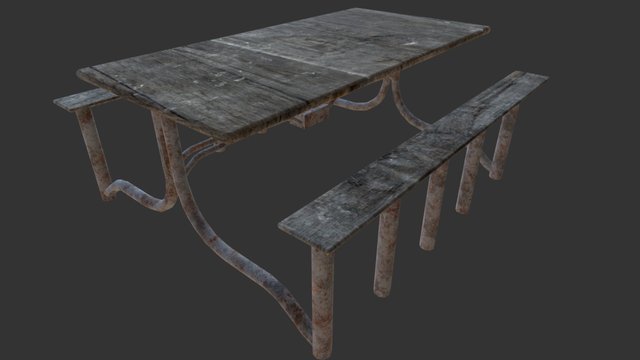 Mental Asylum - Canteen Table 3D Model