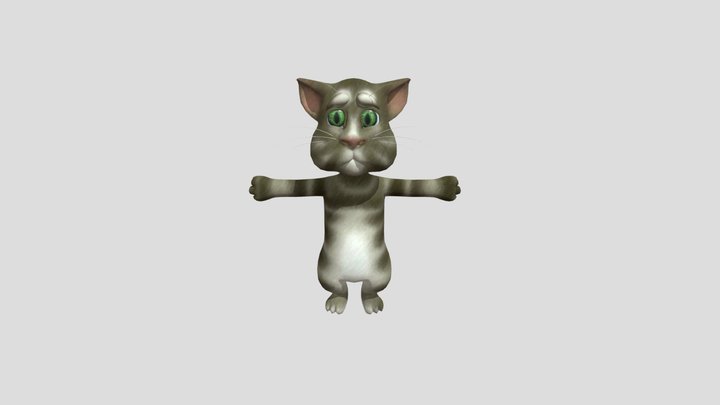 CAT CARTOON (Real File With Textures And Rig)