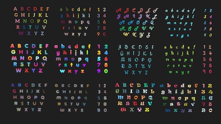 Alphabets & Numbers (Low Poly) 3D Model