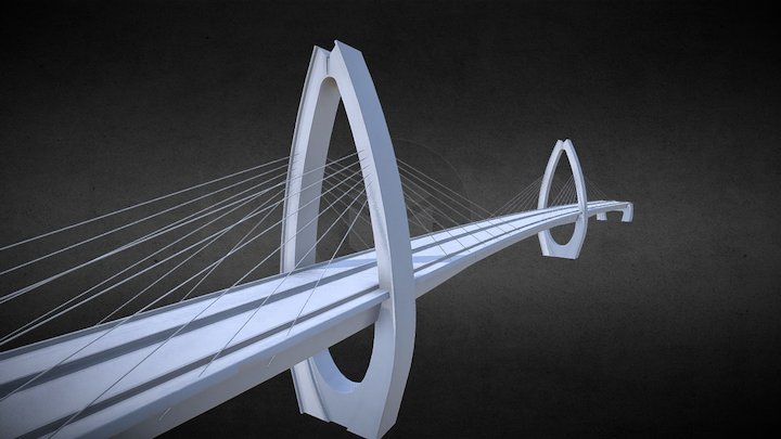 白米景觀橋(BaiMi Bridge) 3D Model