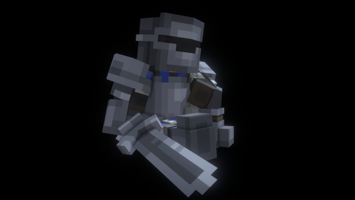 Knight sworddrawn 3D Model