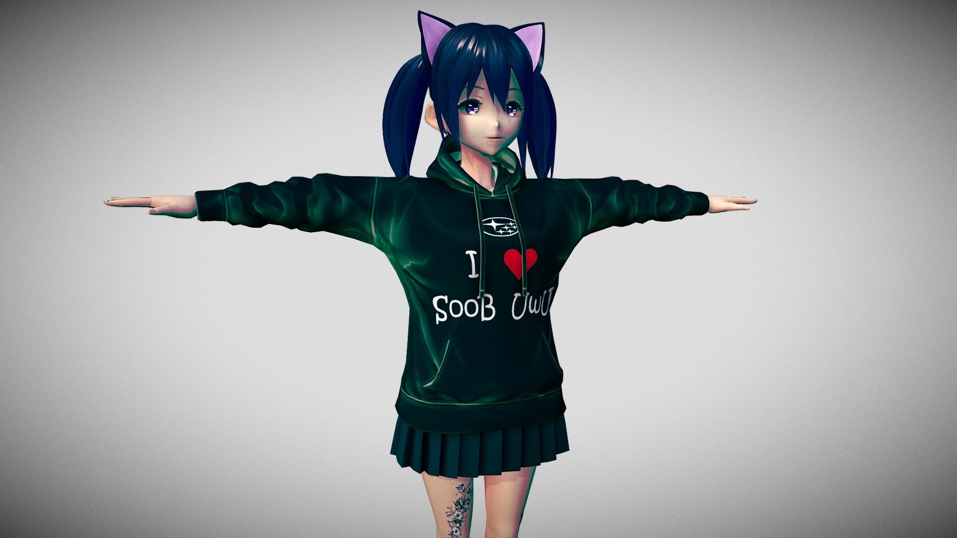 Kitty Girl PCVrchat  Download Free 3D model by Artofant artofant  c7237cf