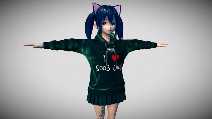 Kitty Girl (PC-Vrchat) 3D Model