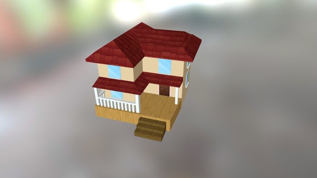 CARTOON HOUSE - LOWPOLY 3D Model