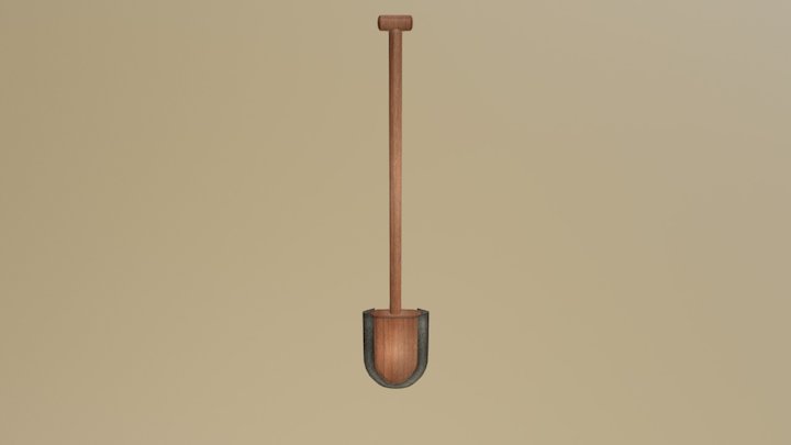 Medieval Shovel 3D Model