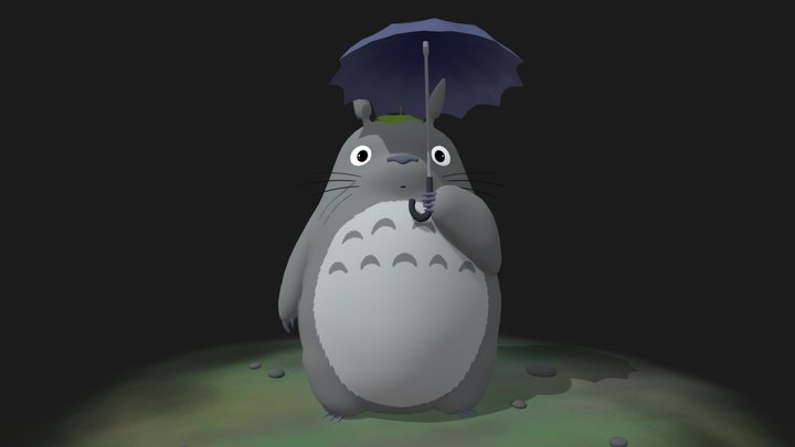 Totoro with umbrella 3D Model