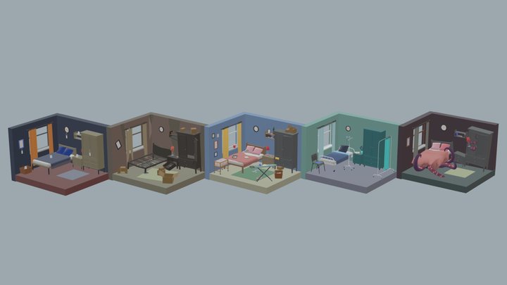 вторичные формы + покраска (ДЗ) 3D Model