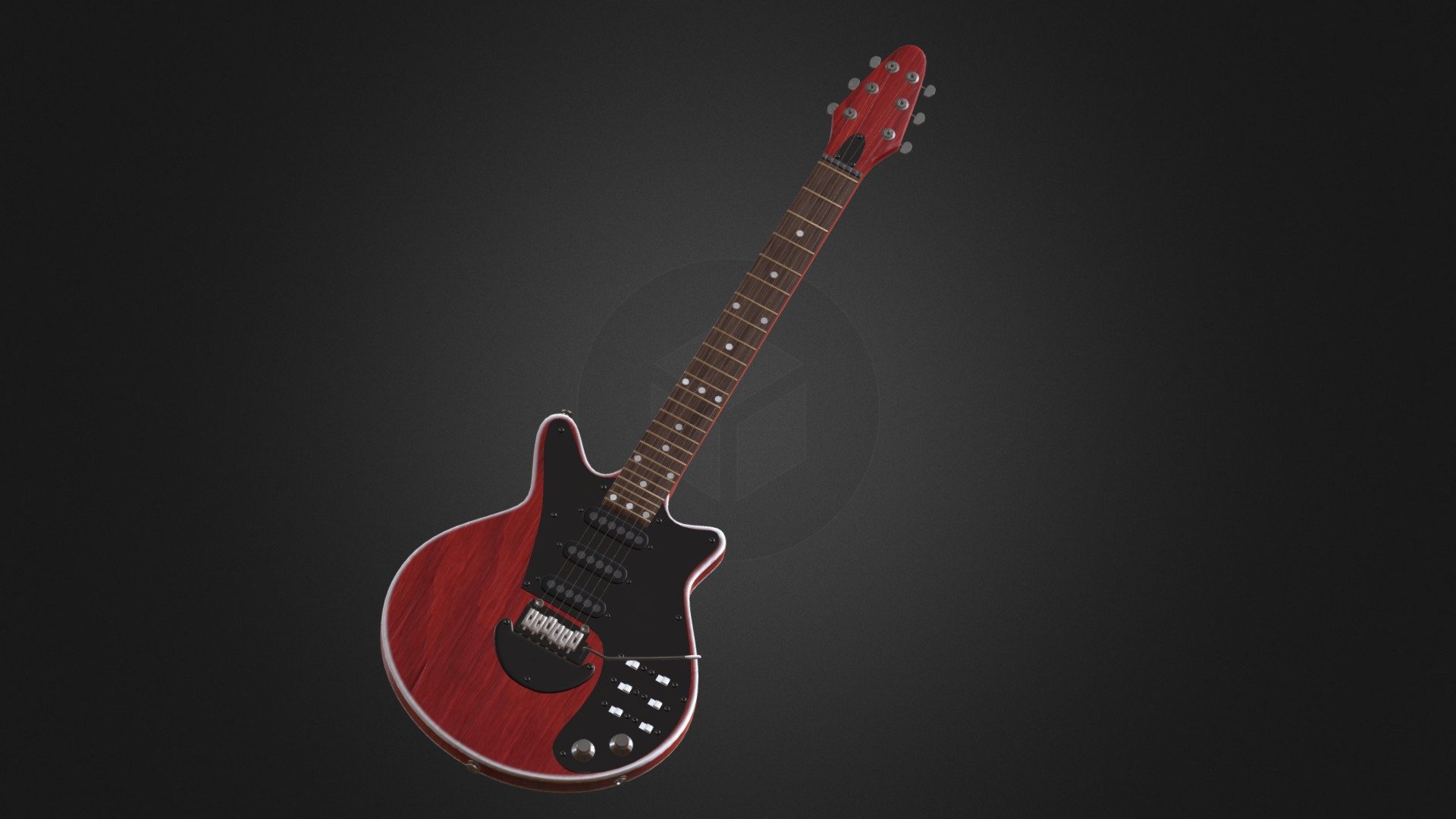 Brian May Red Special Electric Guitar - Download Free 3D model by ...