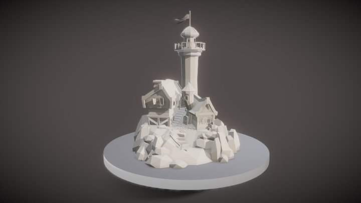 Romanesque Lighthouse 3D Model
