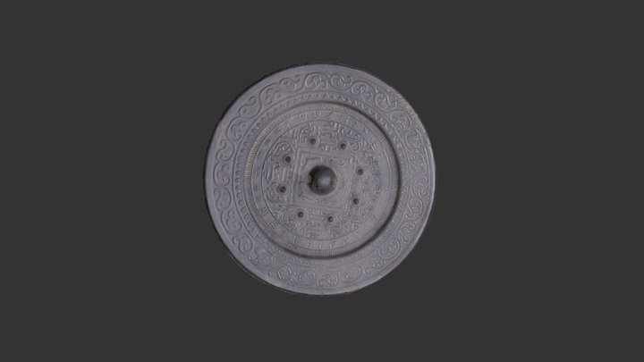 Bronze Mirror, Han Dynasty 3D Model