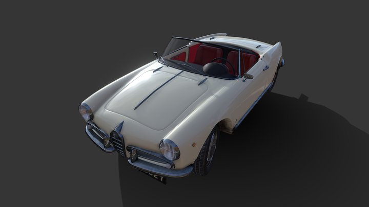 1957 Alfa Romeo Giulietta Spider 3D Model