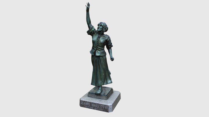 Monument à Jeanne Maillotte, Edgar Henri Boutry 3D Model