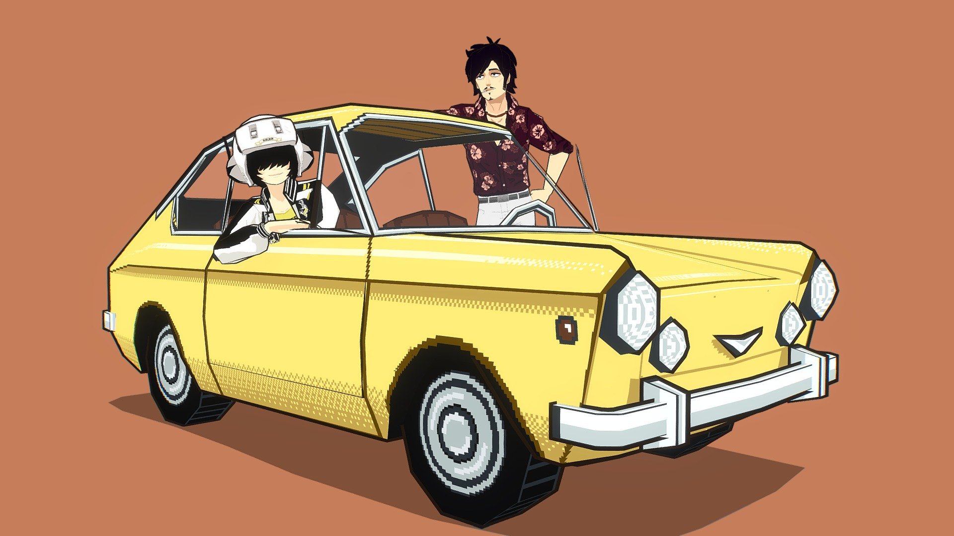 Low Poly style Fiat