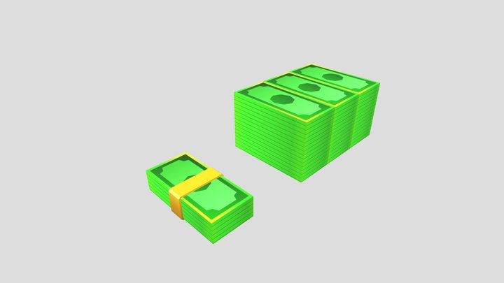 Cartoon Money 3D Model