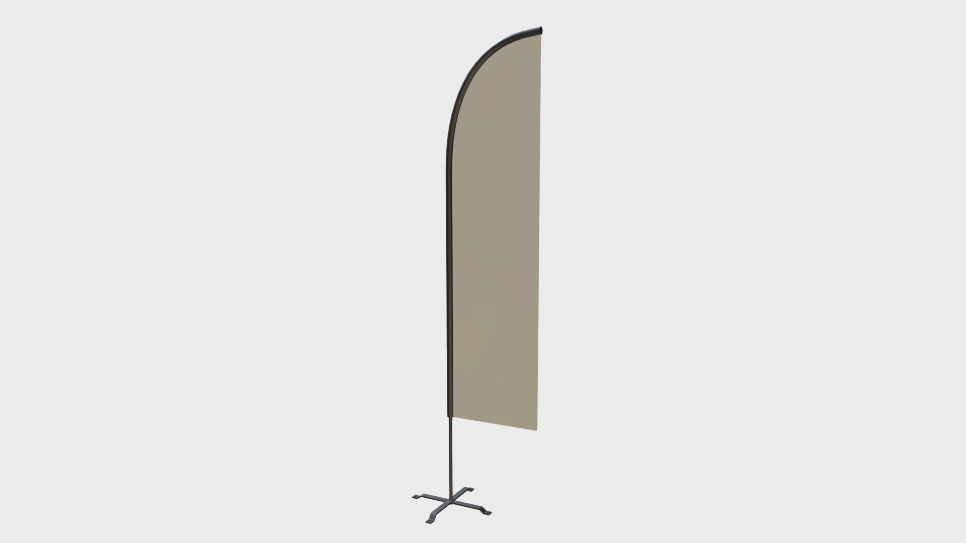 3D model Feather flag - This is a 3D model of the Feather flag. The 3D model is about square.