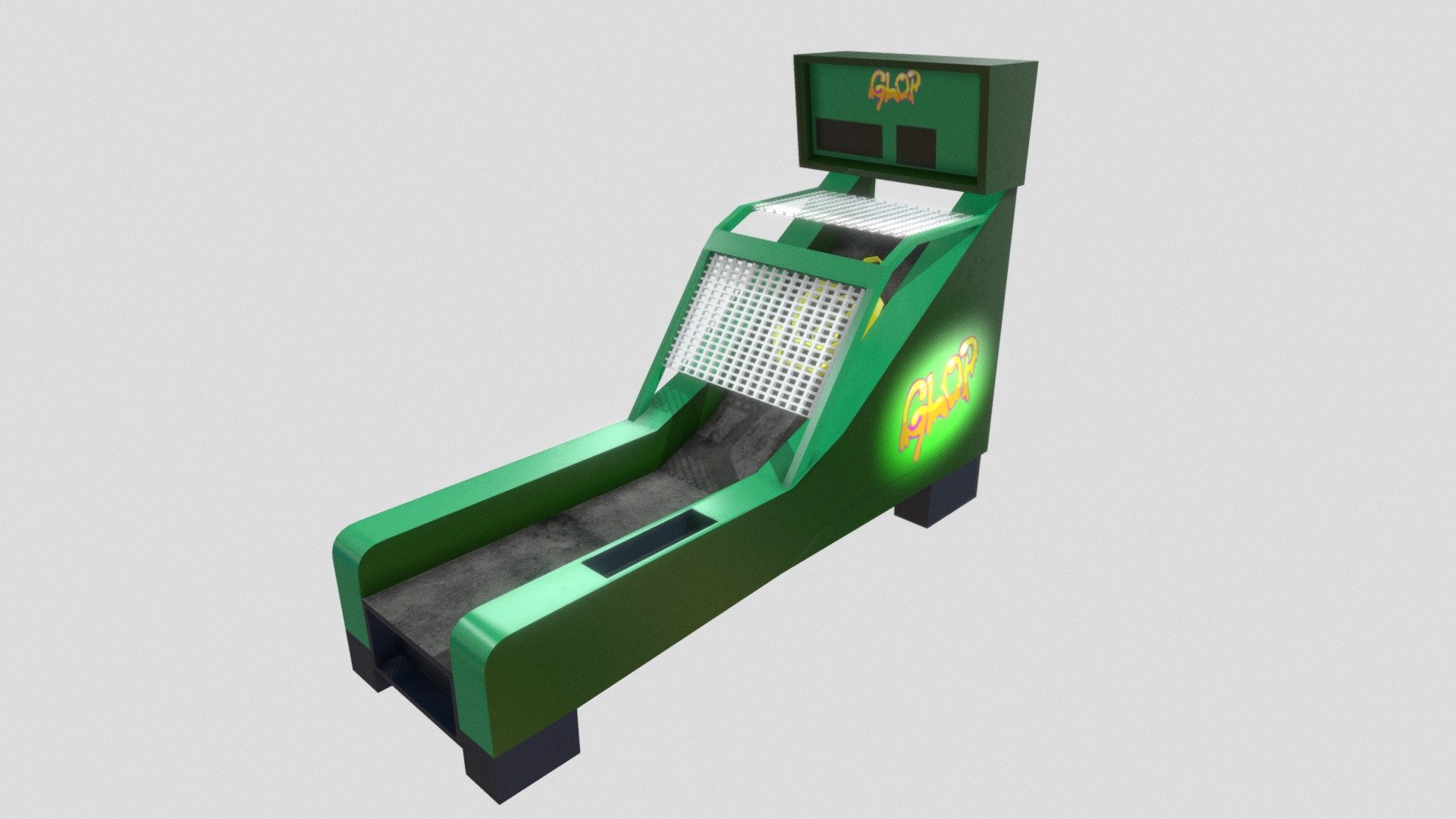 Low poly skeeball machine