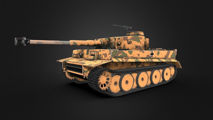 Cartoon tanques-German heavy tanque Tiger I Cartoon Model sistema de inserción 