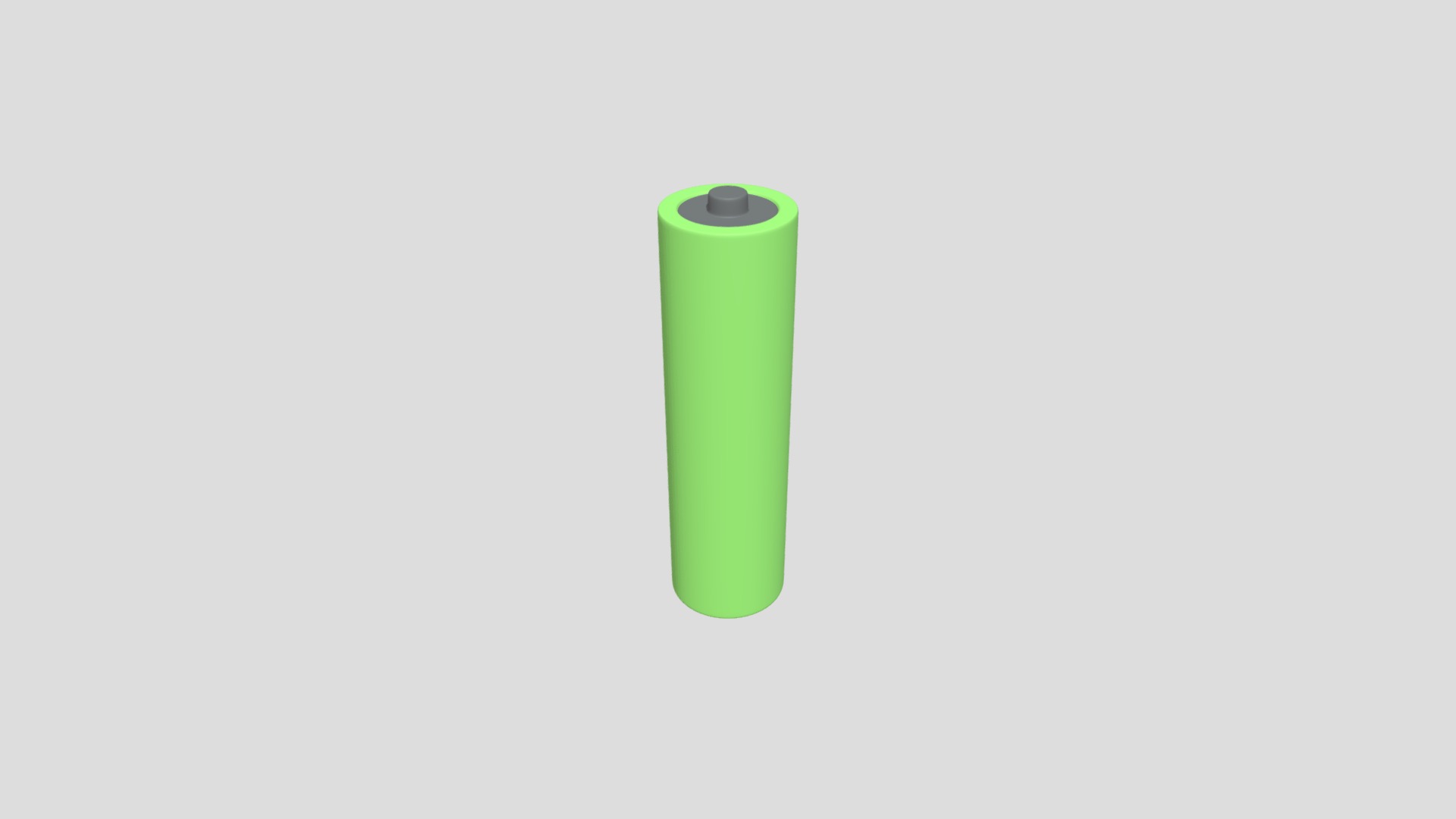 3D model Battery AA - This is a 3D model of the Battery AA. The 3D model is about a green plastic object.