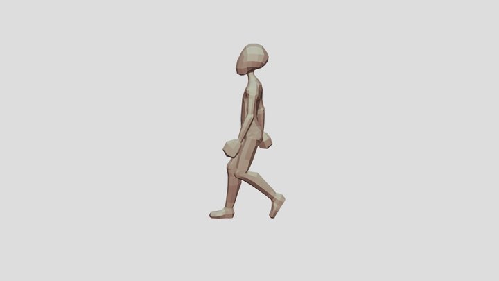 Simple Character Walk 3D Model