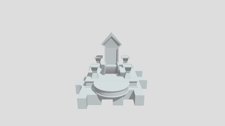 An Evil Looking Throne 3D Model