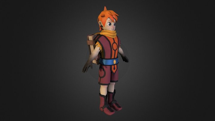Cole the Pyromancer 3D Model