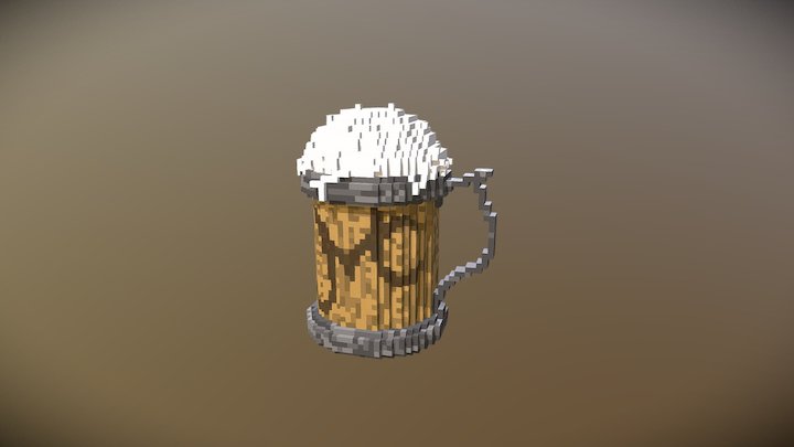 Krígeľ so svetlým pivom 3D Model