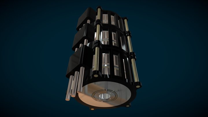 Axial flux Motor: Stacked 3D Model