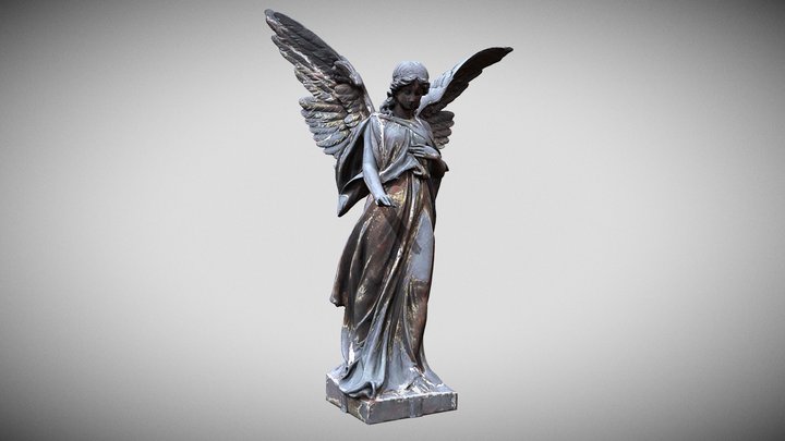 Estatua angel - low poly 3D Model