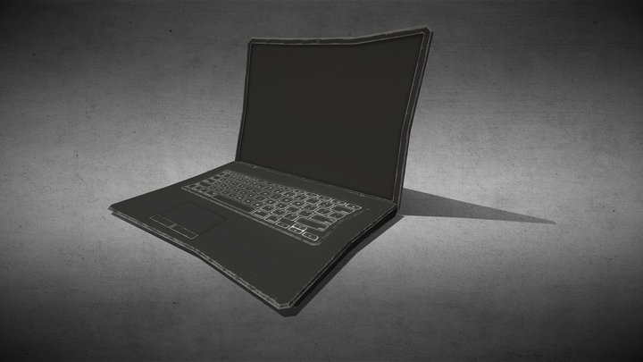Stylized Modern Laptop 3D Model