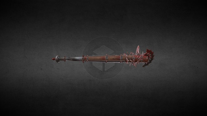 Spiked Baseball bat 3D Model
