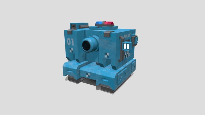 Police Tank 3D Model