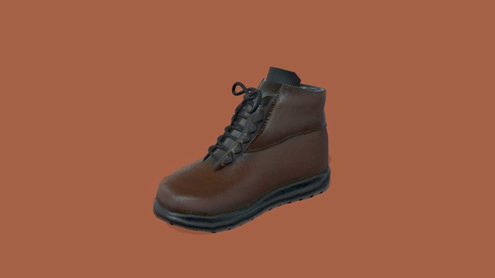 low-poly boot 3D Model