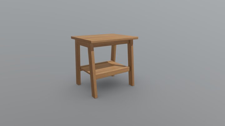 Ikea Lunnarp Side Table 55x55x45 3D Model