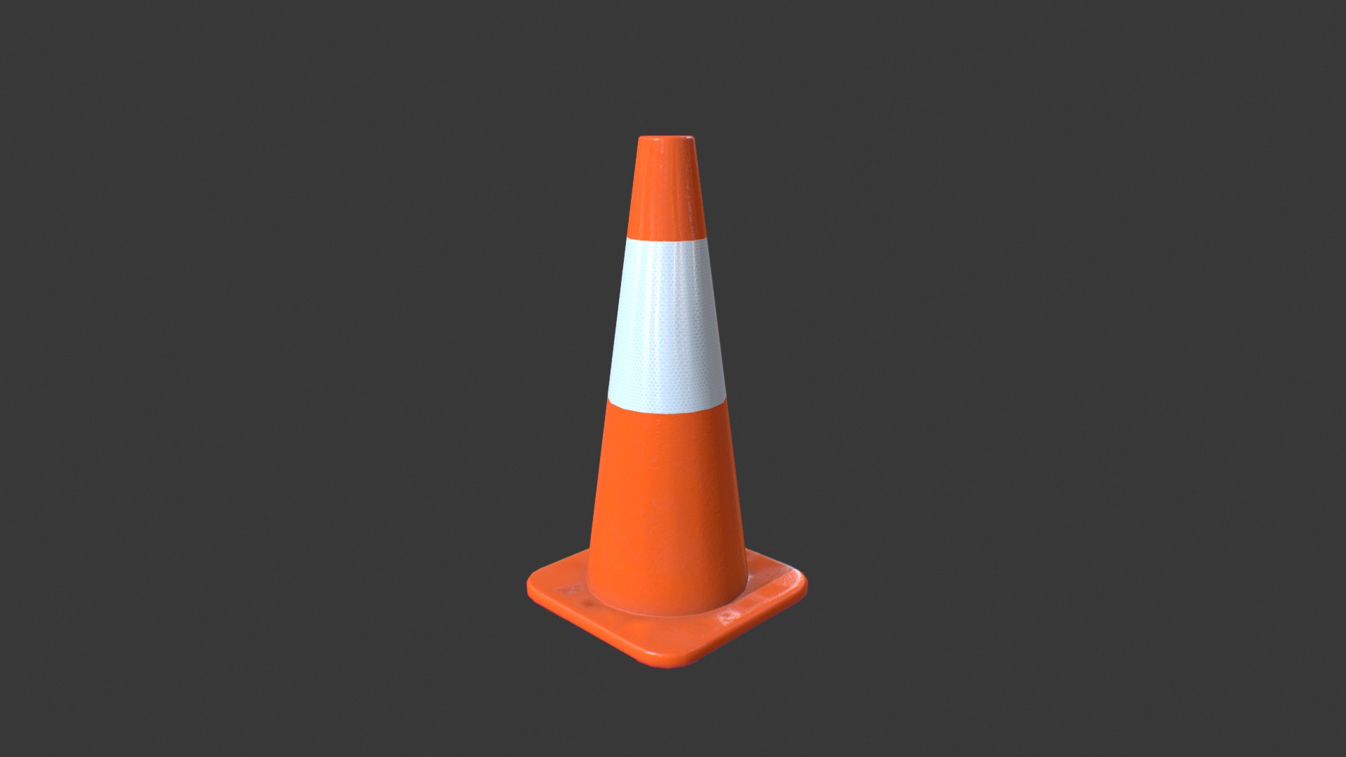 3D model Traffic Cone 1 Low Poly - This is a 3D model of the Traffic Cone 1 Low Poly. The 3D model is about a close-up of a traffic cone.