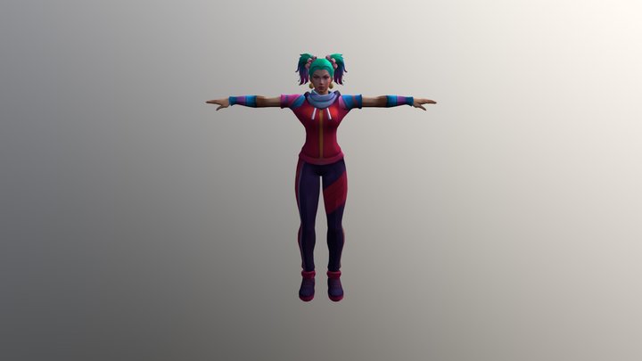 Cute Female 3D Model