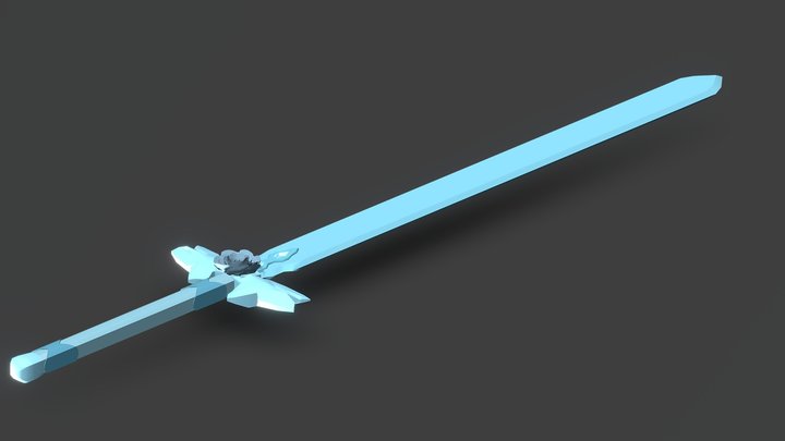 Blue Rose Sword 3D Model