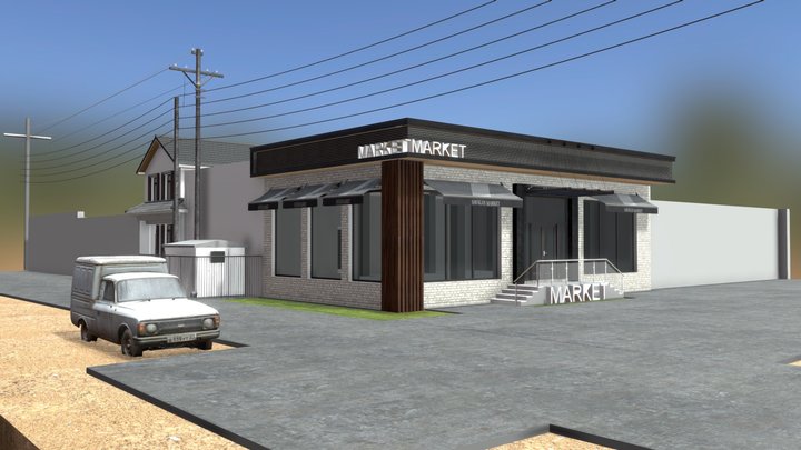 House & Grocery 3D Model