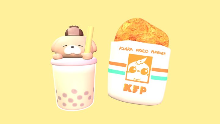 Bubba Tea And KFP 3D Model