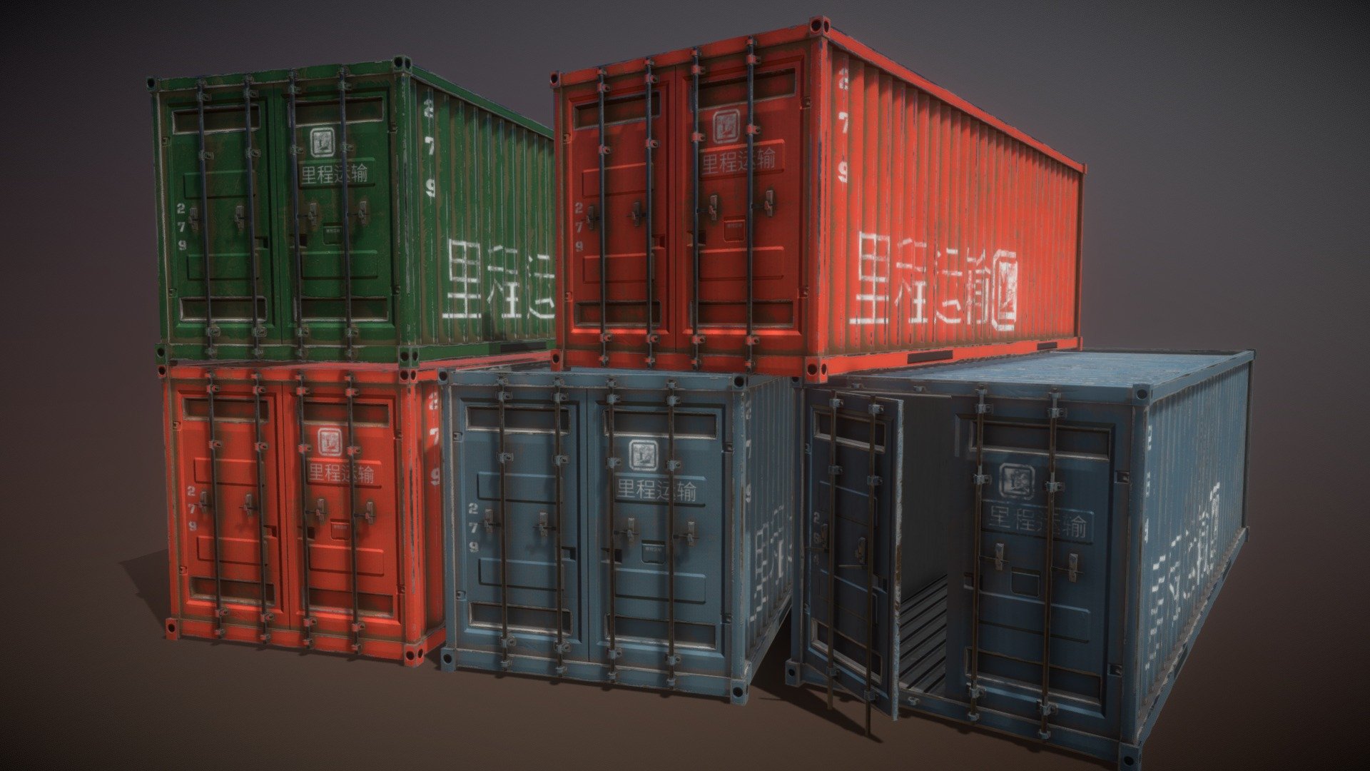 Shipping Containers - Buy Royalty Free 3D model by Jack M (@Jack_Miles ...