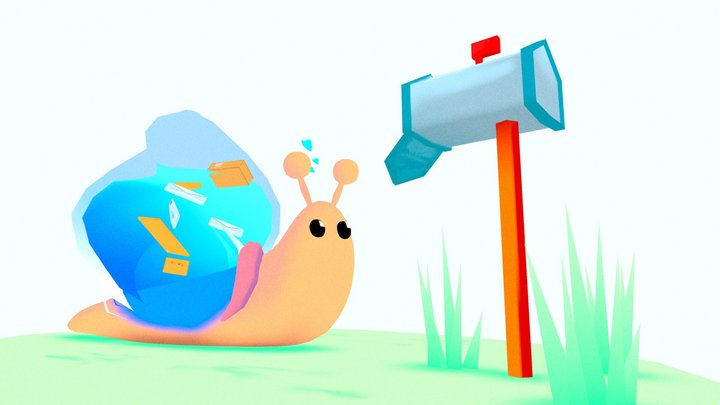 Snail Mail 3D Model
