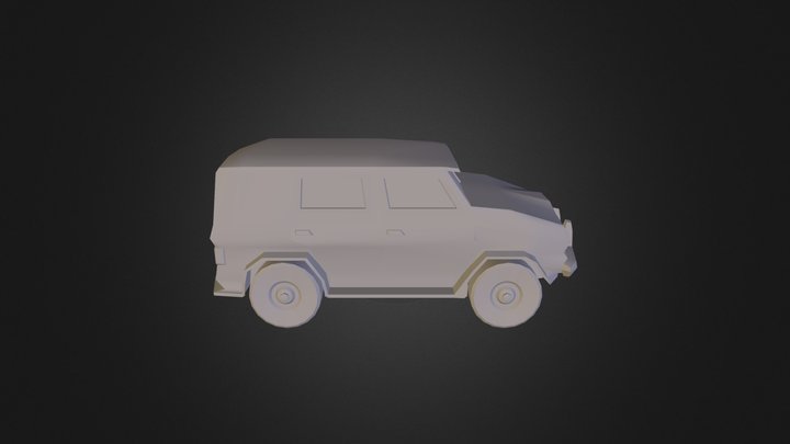 Police Truck (Low Poly) 3D Model