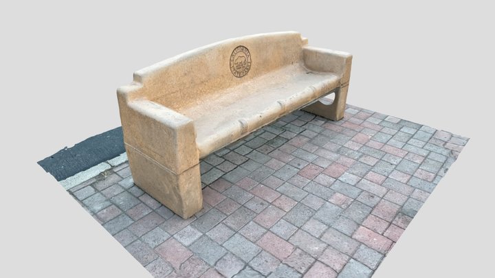 California State Park Bench 3D Model